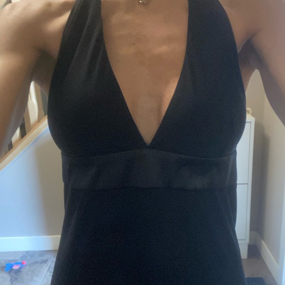 Long black halter dress. - Picture 5 of 5